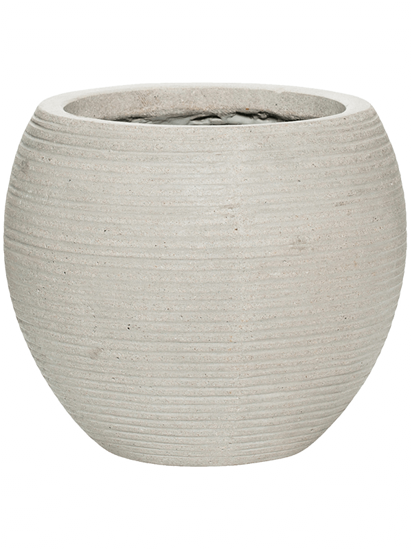 Ridged Ficonstone Globe Planter | Indoor and Outdoor Plant Pot