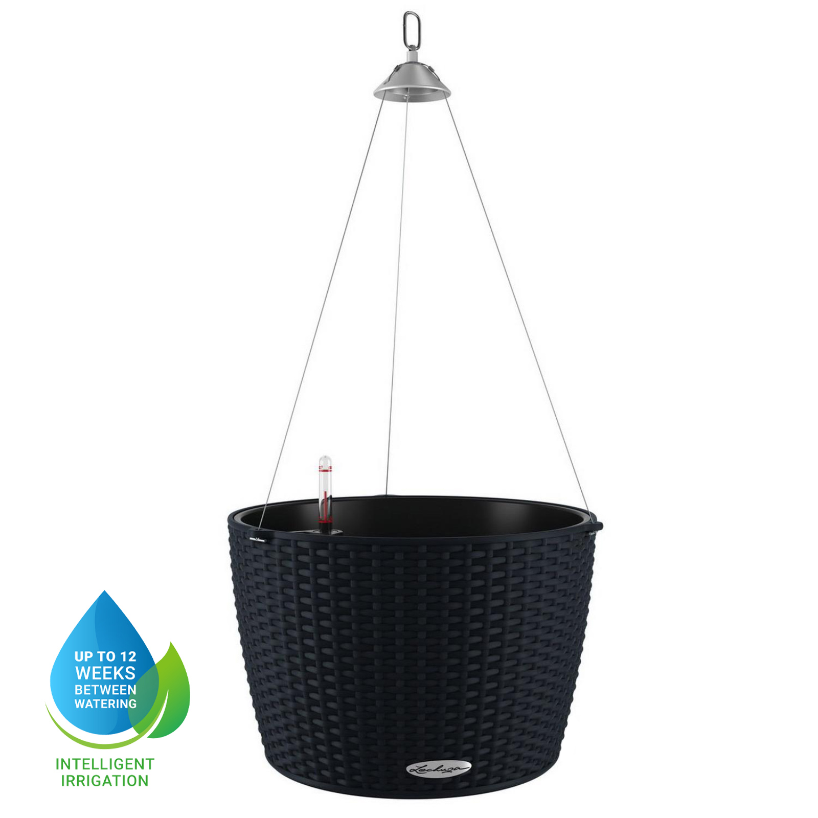 LECHUZA NIDO Cottage Round Poly Resin Outdoor Self-watering Planter