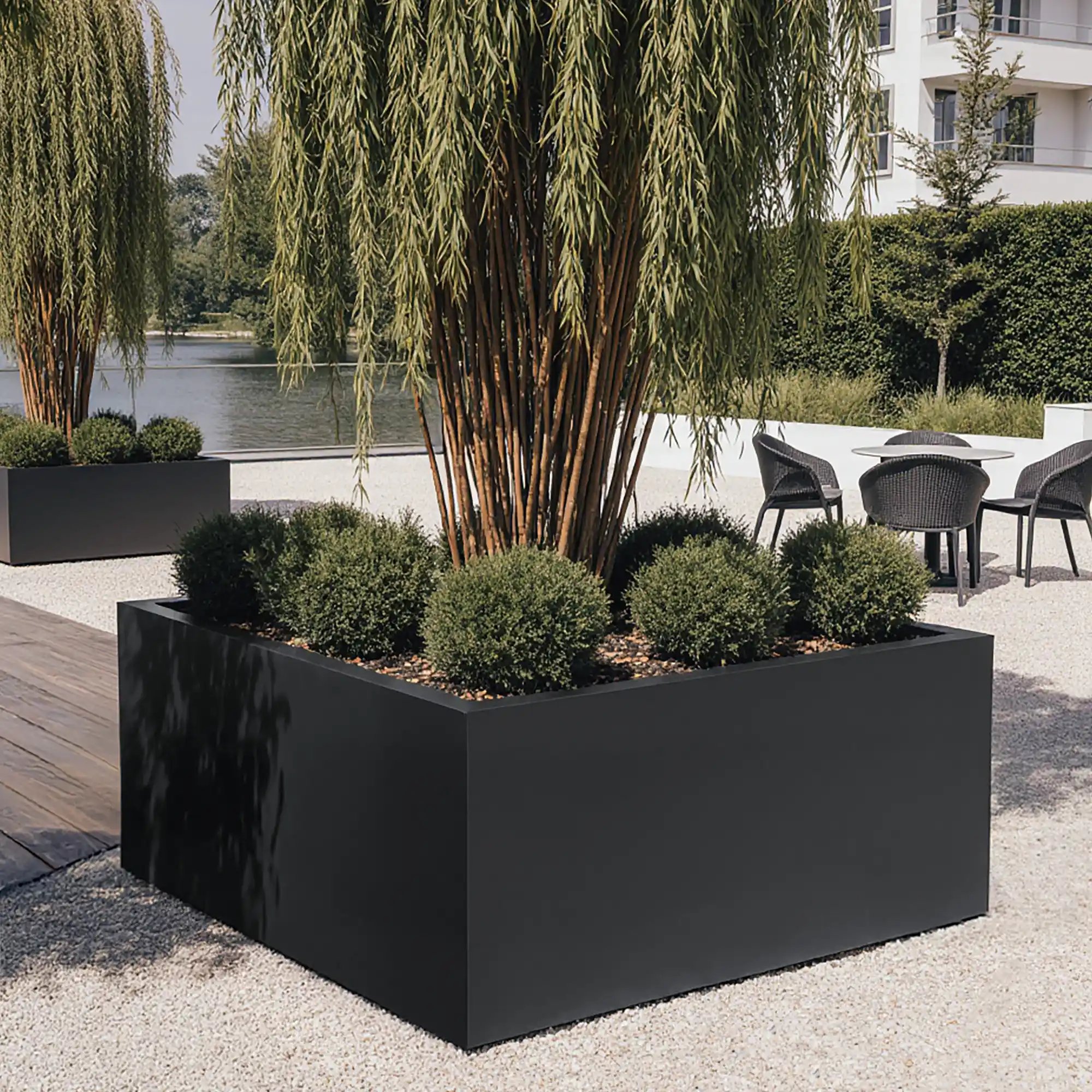 PURE Low Cube Outdoor Fiberglass Planter