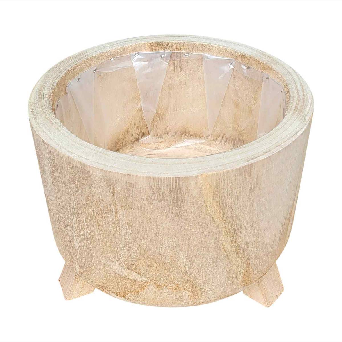 HORTICO GROWER Wooden House Planter with Legs, Indoor Plant Pot Stand with Waterproof Liner