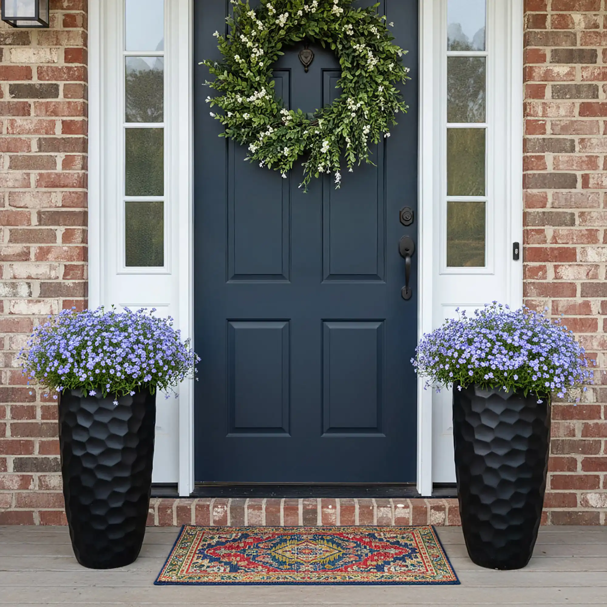 IDEALIST Lite Mosaic Style Tall Round Vase Planter Outdoor Plant Pot