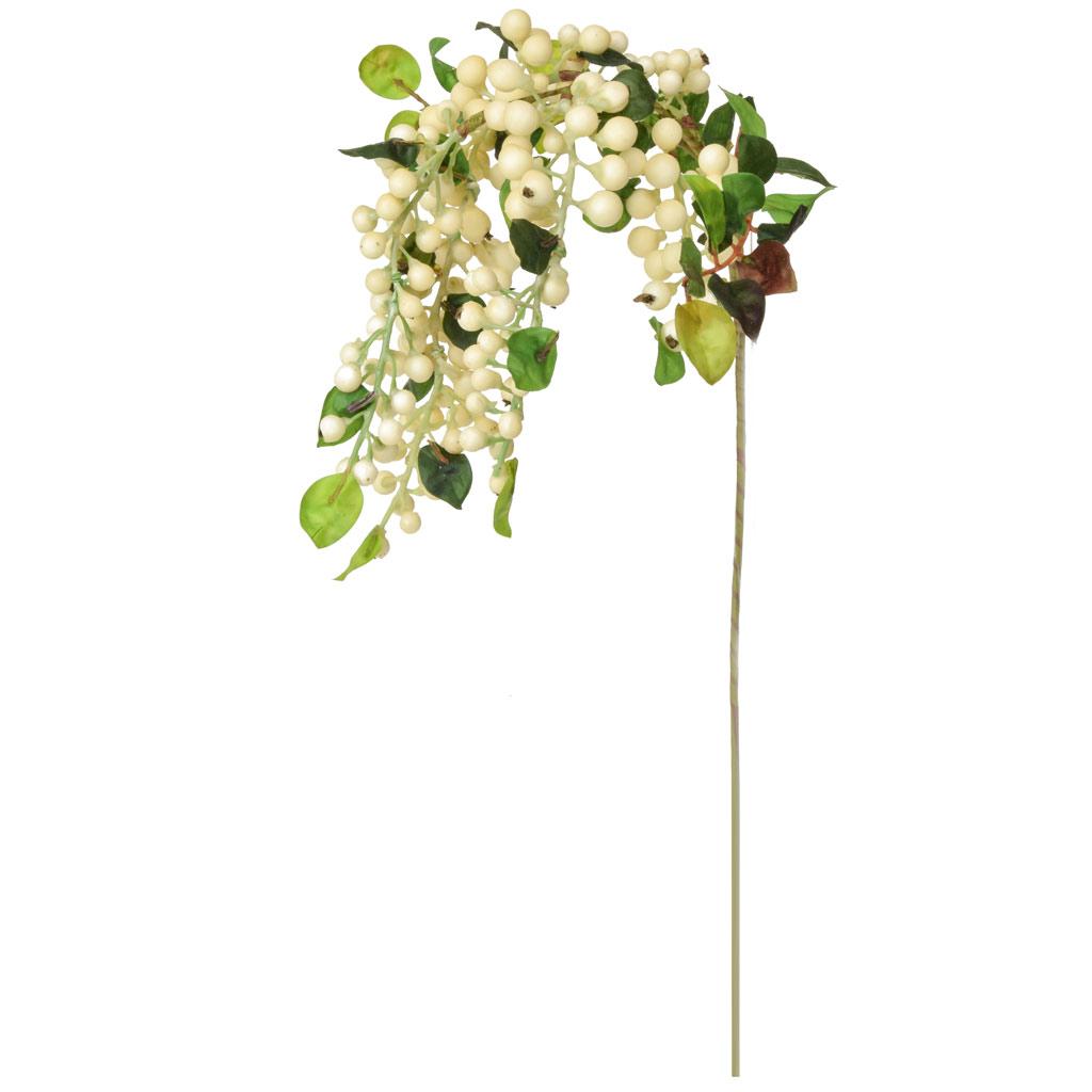 Artificial Hanging Berry Foliage Spray White Artificial Branch Plant
