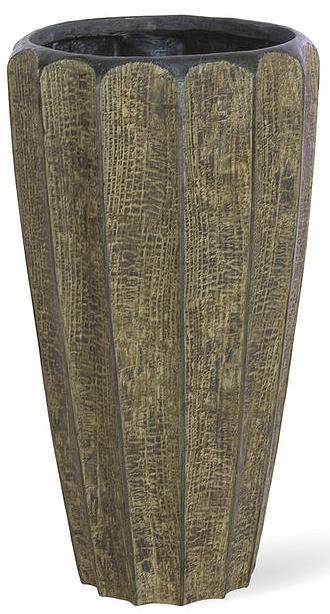 Firewood Round Tall Polystone Indoor Planter