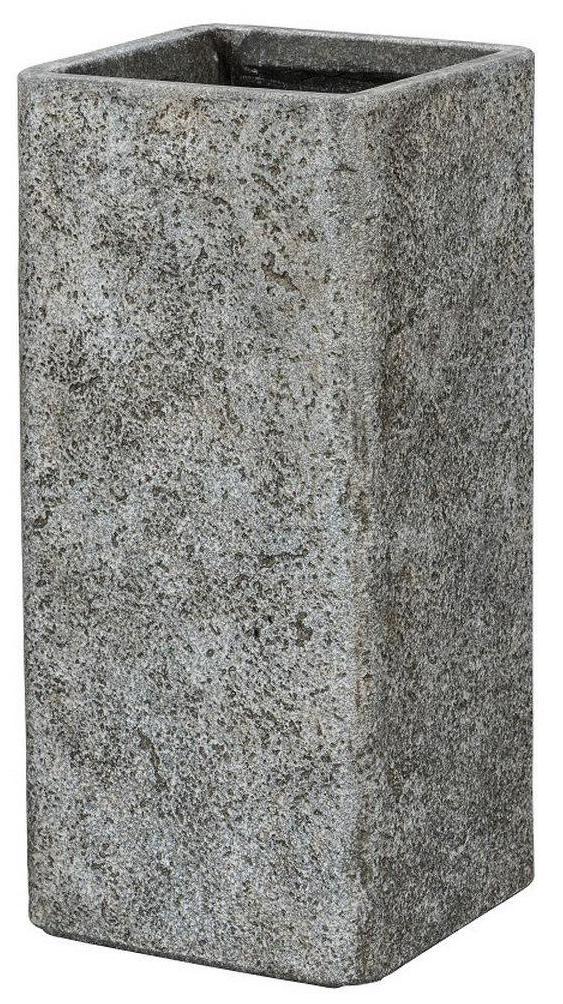 Tall Square Weathered Stone Effect Outdoor Planter by Idealist Lite