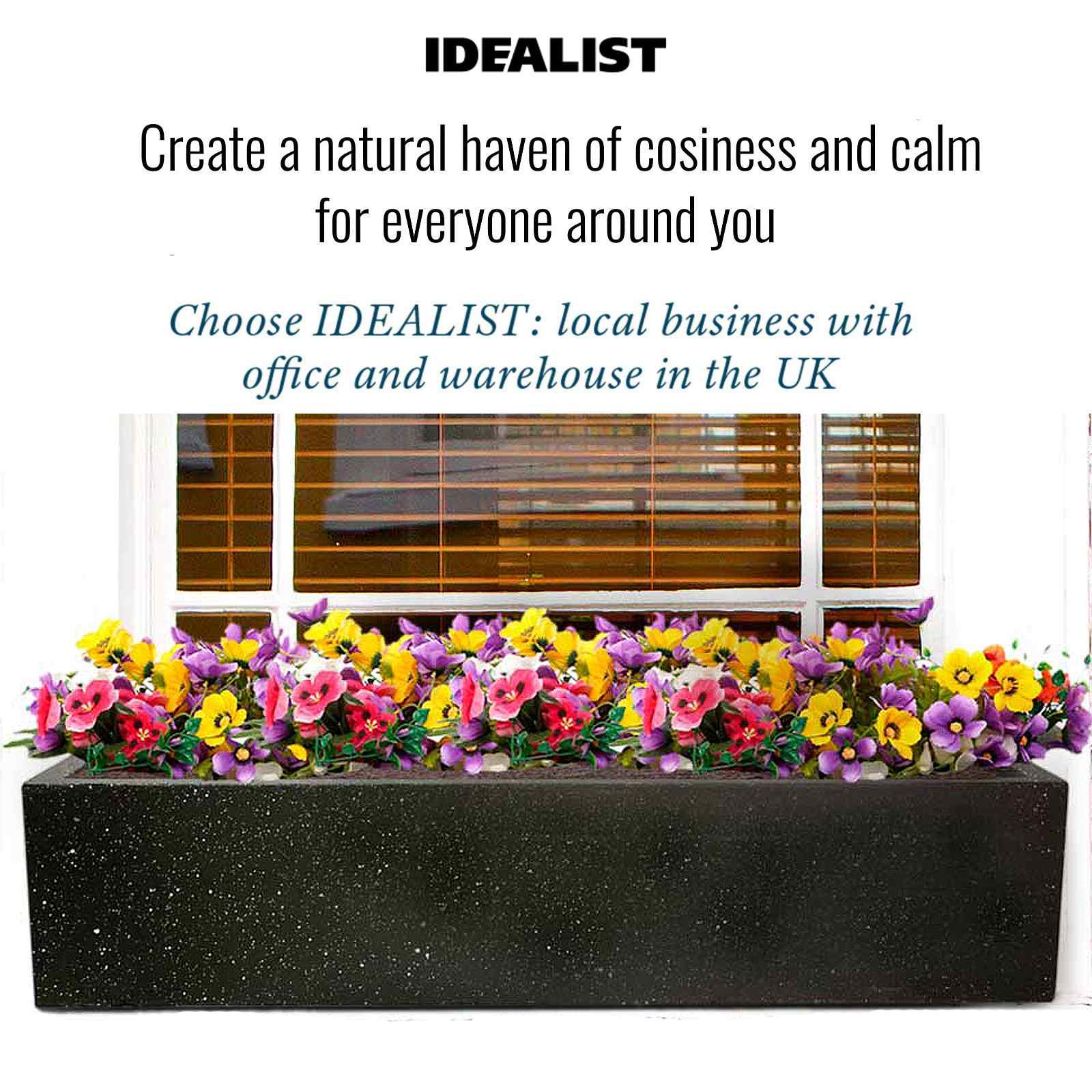 IDEALIST Lite Window Box Light Concrete Planter