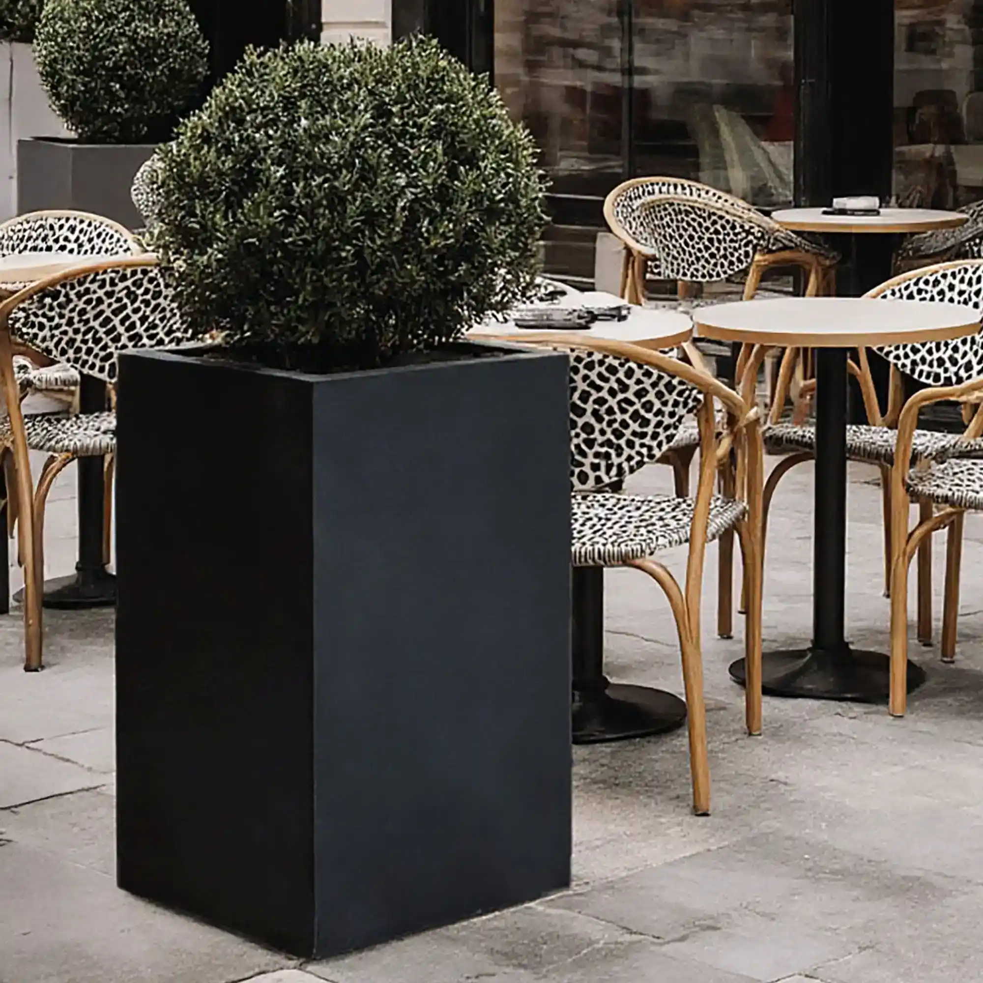 PURE High Cube Outdoor Fiberglass Planter