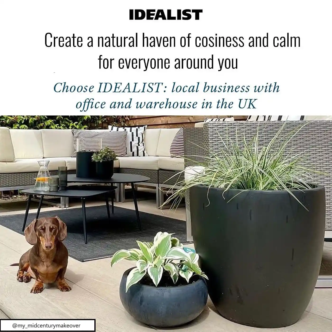 IDEALIST Lite Contemporary Light Concrete Egg Planter