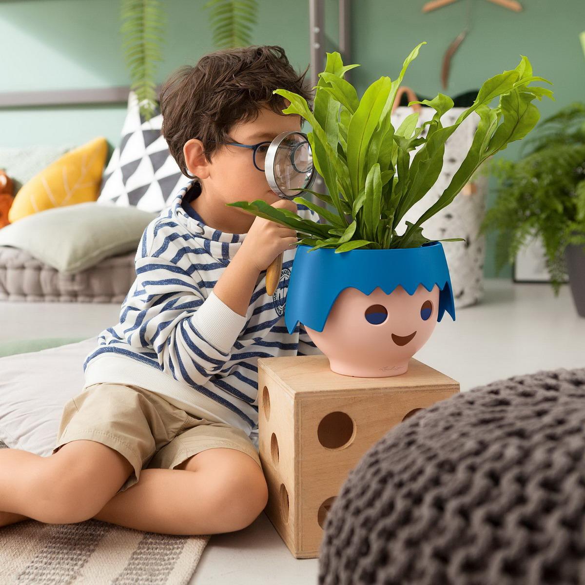 LECHUZA OJO Round Poly Resin Indoor Self-watering Planter