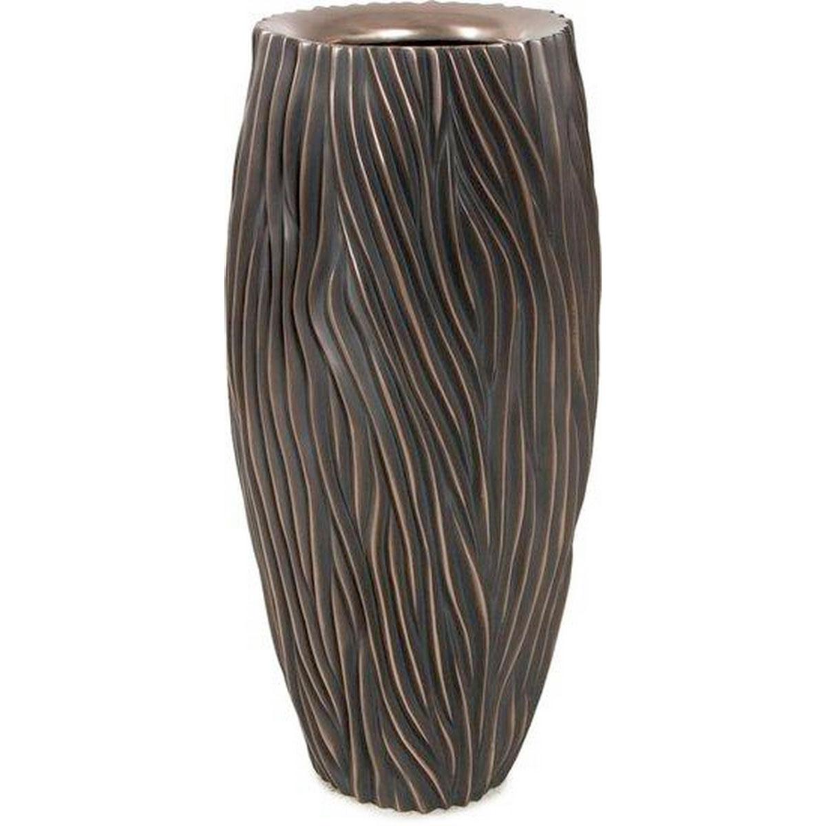 River Aluminium Round Tall Polystone Outdoor Planter