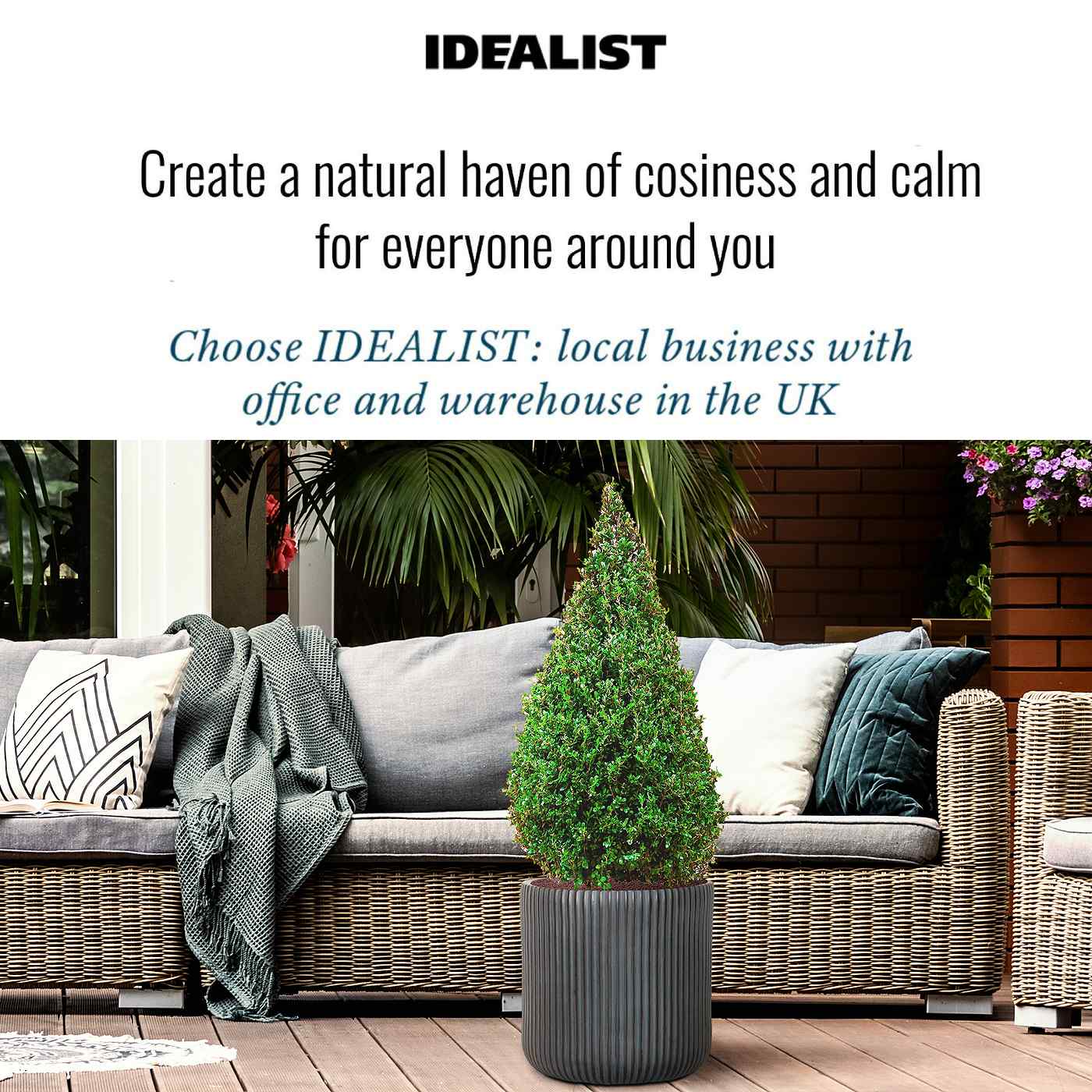 IDEALIST Lite Ribbed Round Outdoor Planter