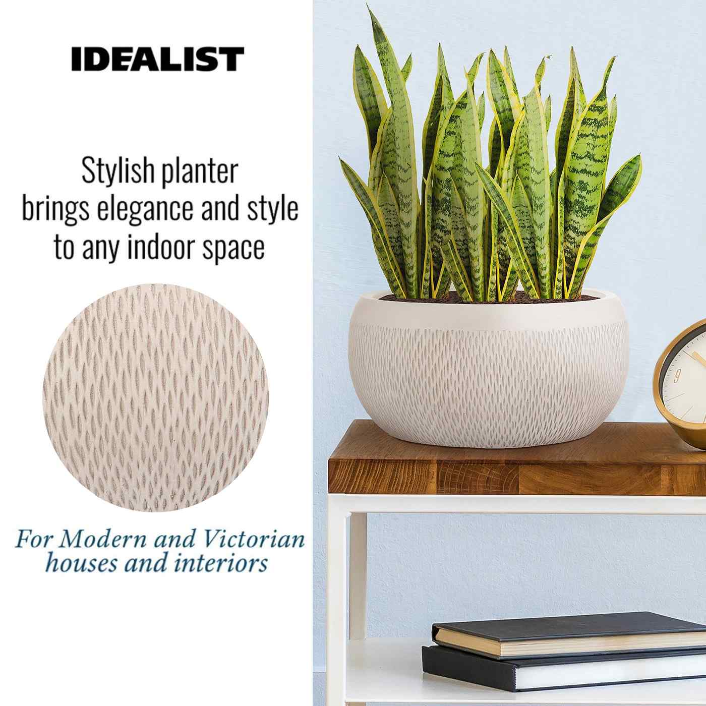 IDEALIST Lite Mesh Style Bowl Planter Outdoor Plant Pot