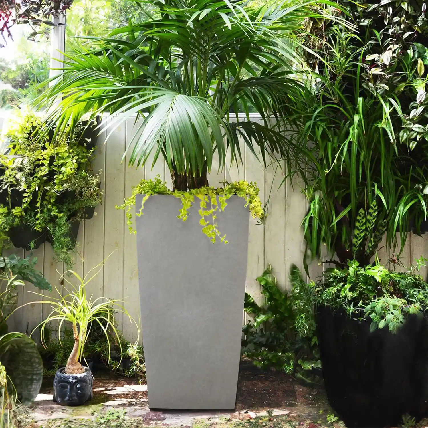 IDEALIST Lite Tall Tapered Contemporary Light Concrete Planter