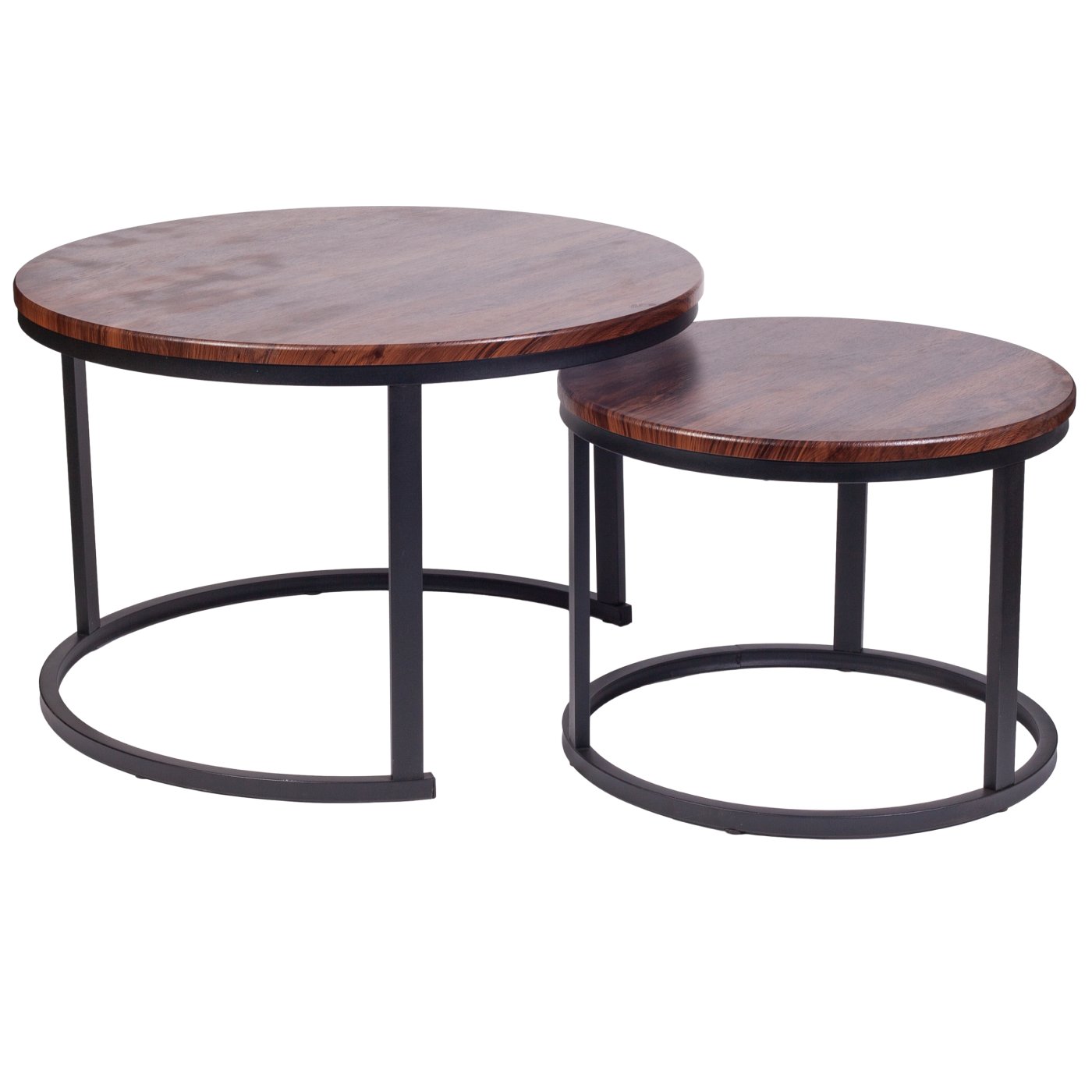 Froppi Round Coffee Tables for Living Room: Set of 2 Nesting Coffee Tables, MDF