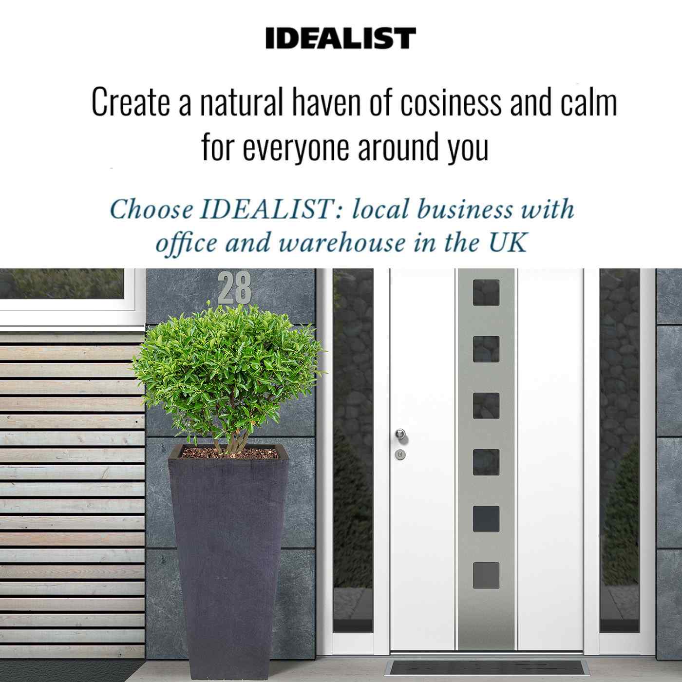 IDEALIST Lite Tall Tapered Contemporary Light Concrete Planter