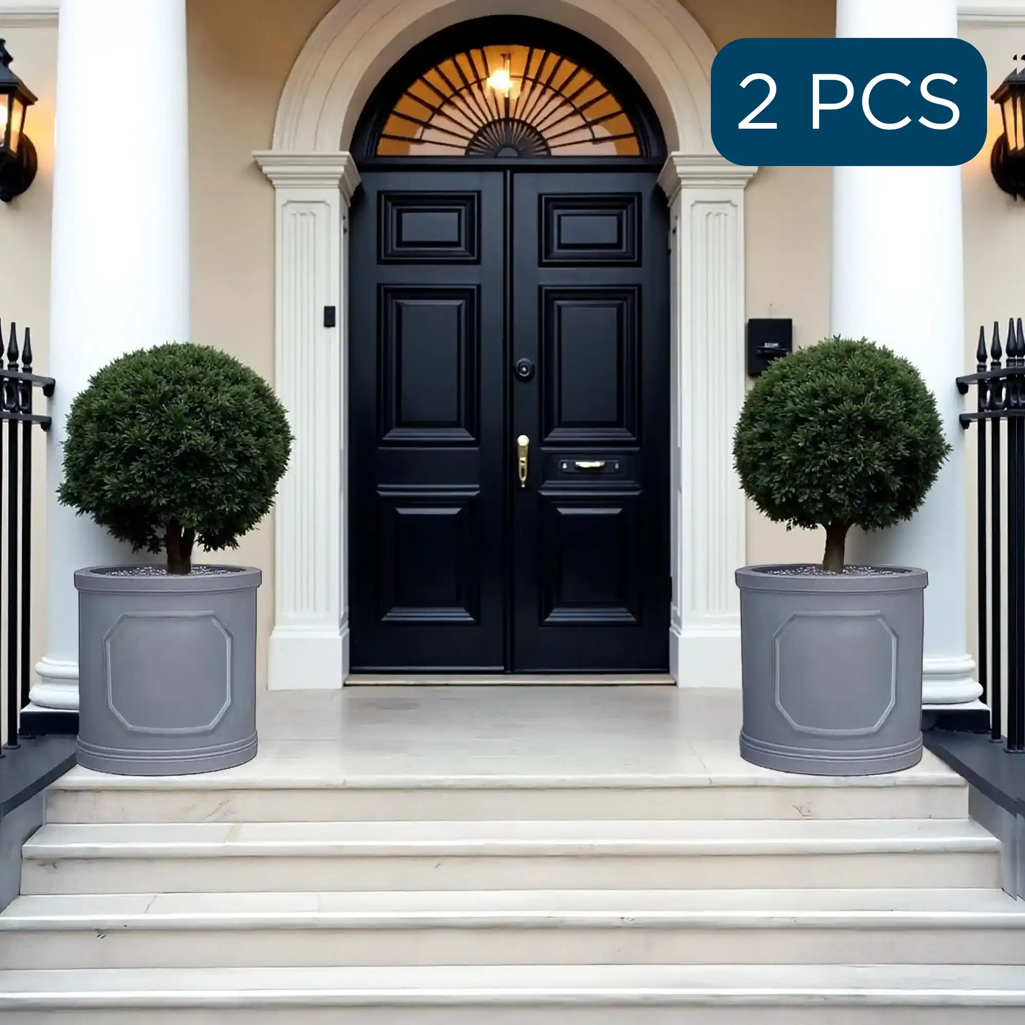 IDEALIST Chelsea Light Concrete Cylinder Garden Planter