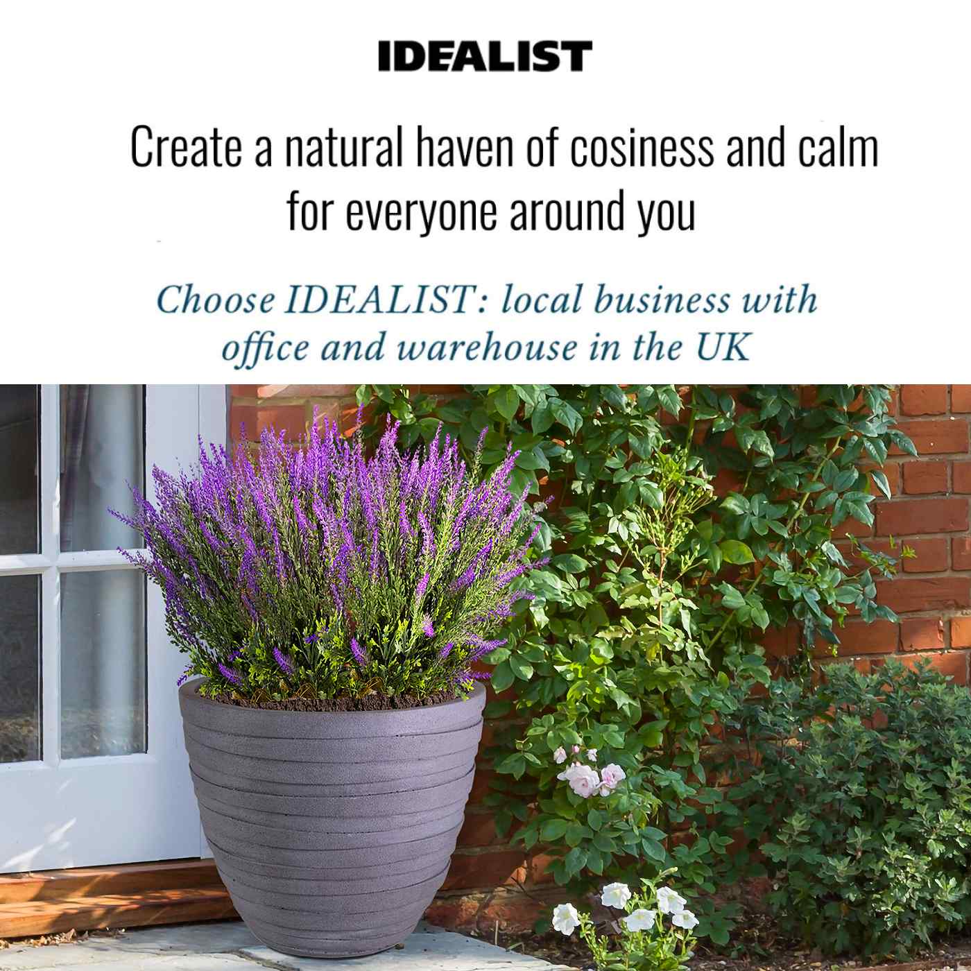 IDEALIST Lite Row Light Concrete Egg Planter