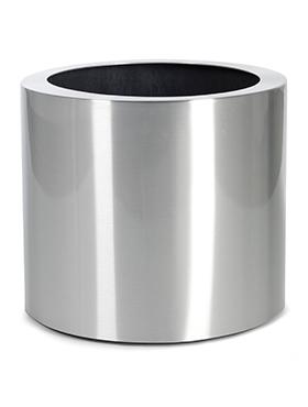 President Topper Round Aluminium brushed Indoor Planter