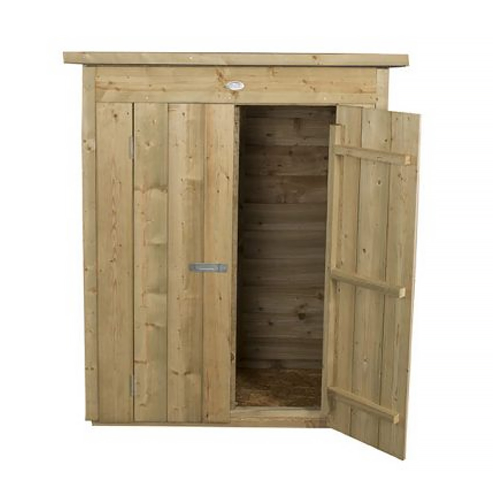 Installed Outdoor Pressure Treated Wooden Overlap Pent Garden Store by Forest Garden