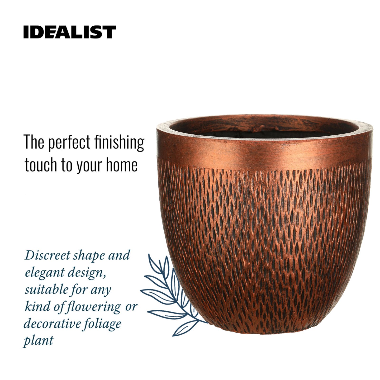 IDEALIST Lite Mesh Style Round Indoor Planter