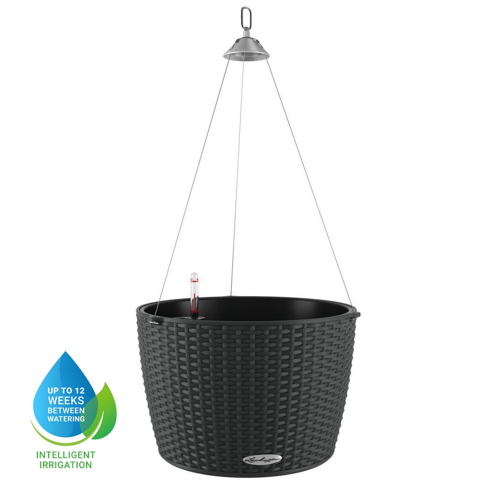 LECHUZA NIDO Cottage Round Poly Resin Outdoor Self-watering Planter