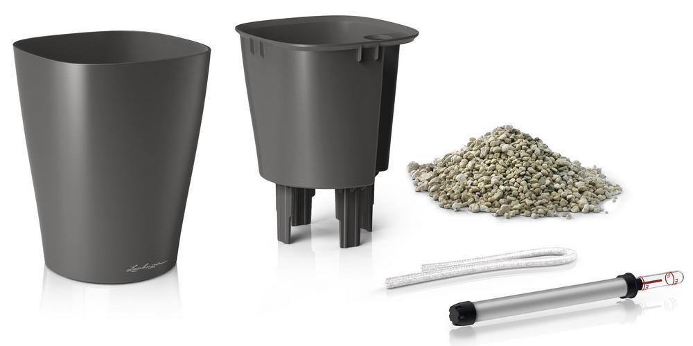LECHUZA DELTINI|MINI-DELTINI Round Poly Resin Indoor Self-watering Planter