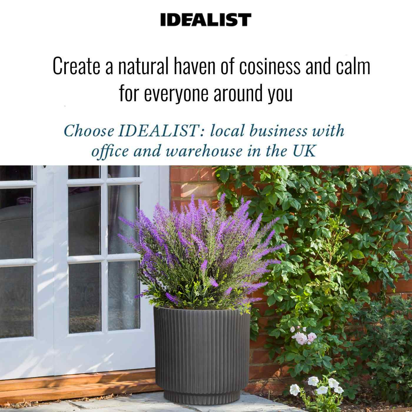 IDEALIST Lite Vertical Ribbed Cylinder Outdoor Planter