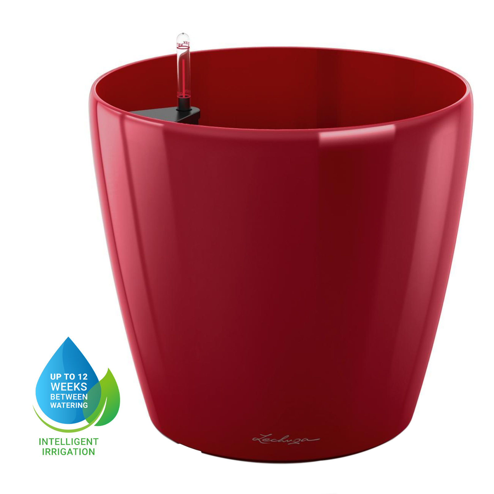 LECHUZA CLASSICO Round Poly Resin Self-watering Planter with Substrate