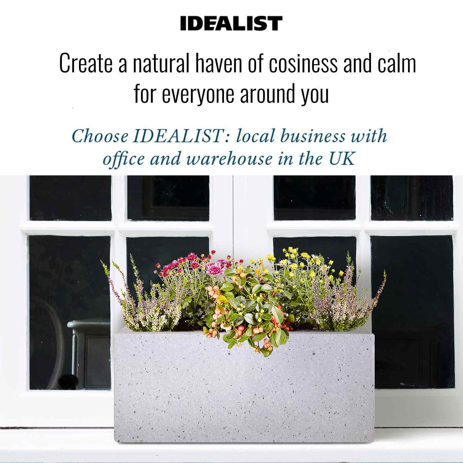 IDEALIST Lite Window Box Light Concrete Planter