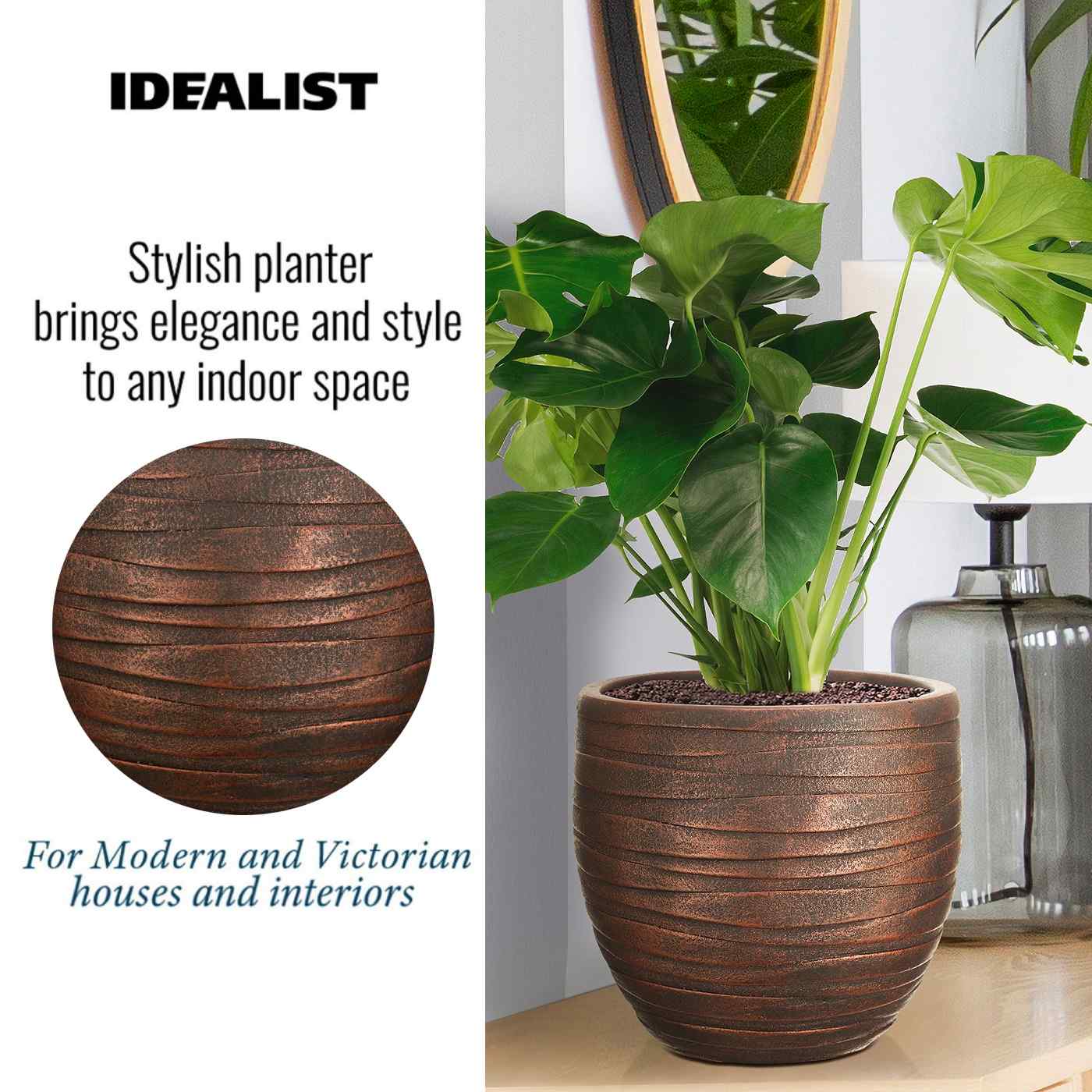 IDEALIST Lite Row Style Round Indoor Planter