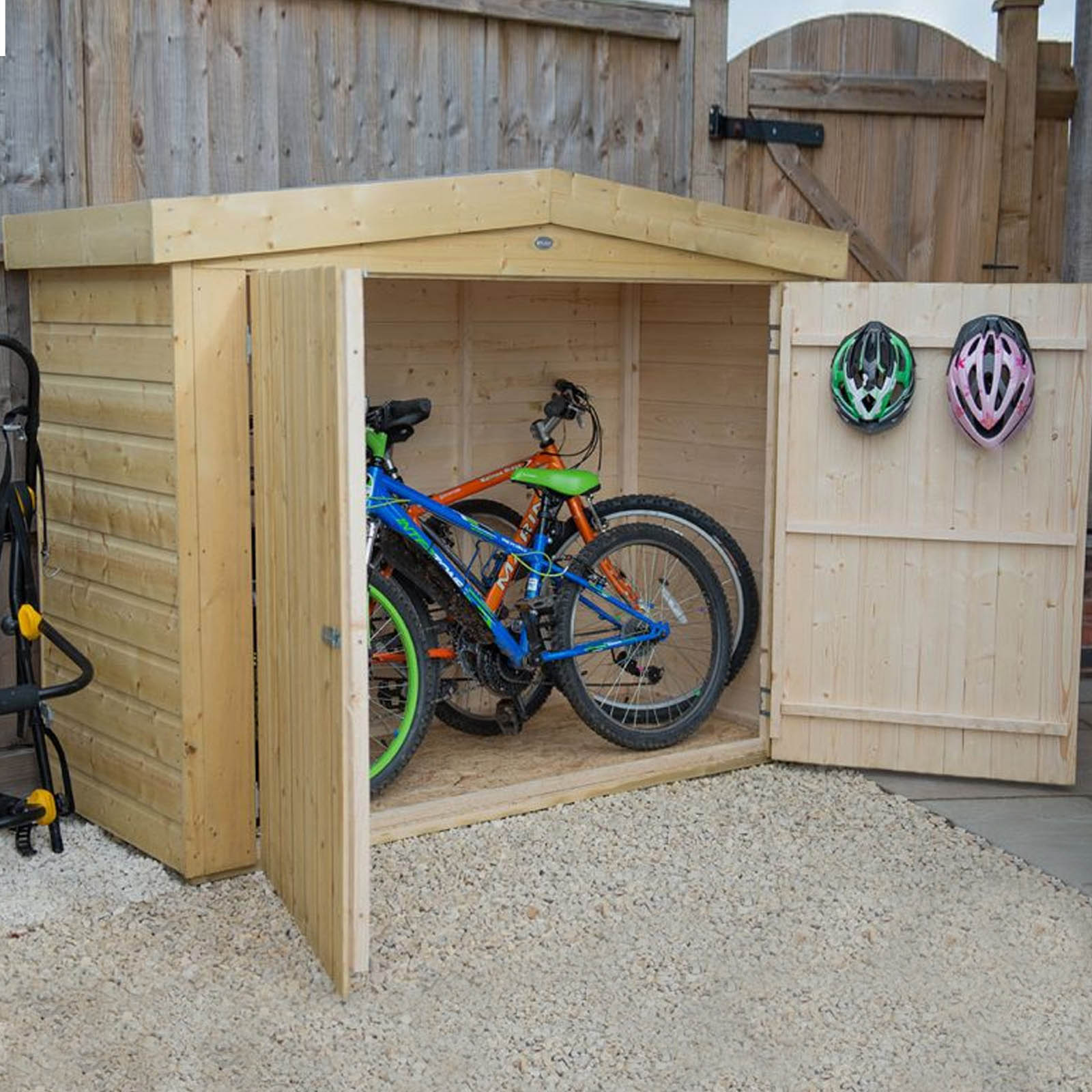 Installed Outdoor Pressure Treated Wooden Shiplap Apex Outdoor Store by Forest Garden