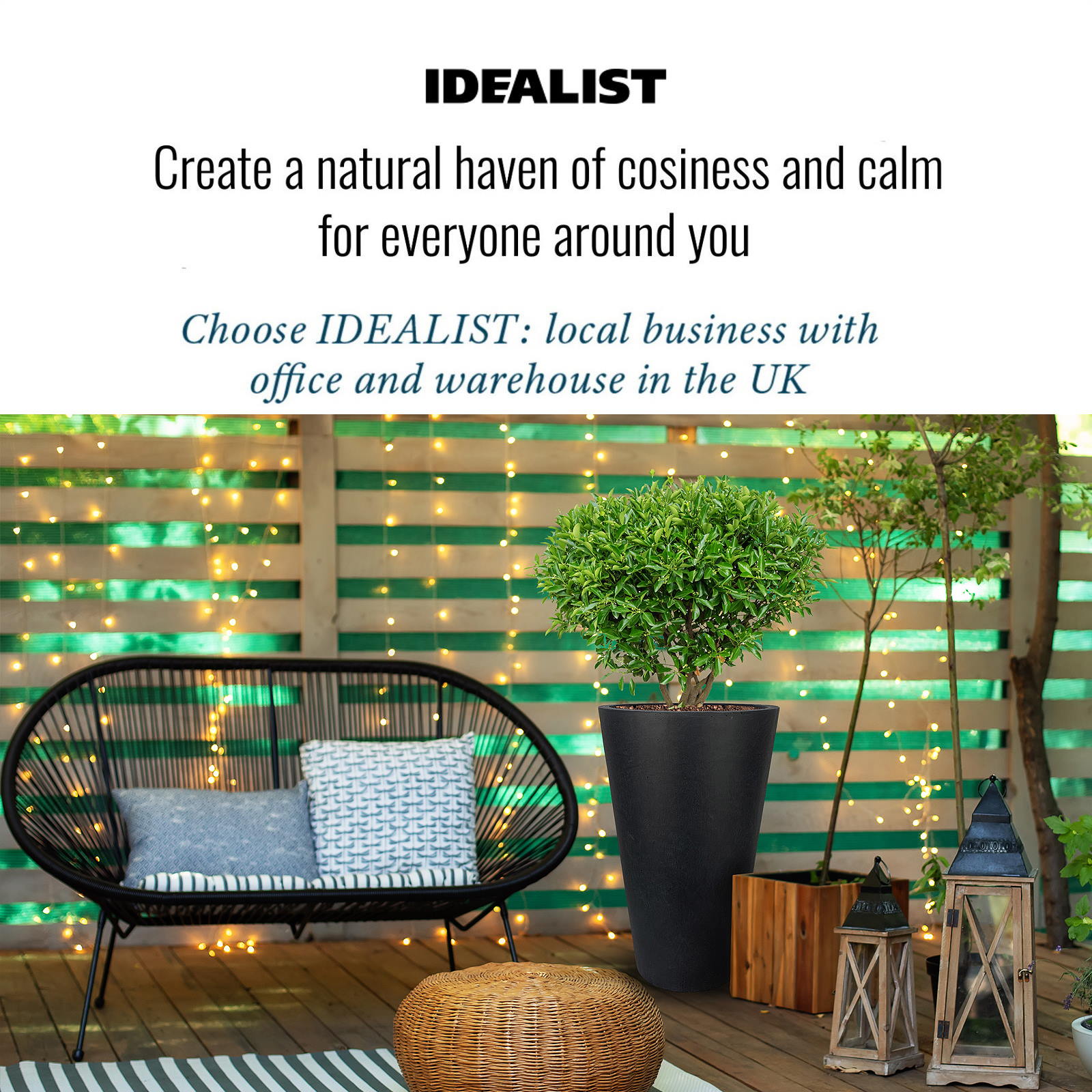IDEALIST Lite Contemporary Round Light Concrete Planter