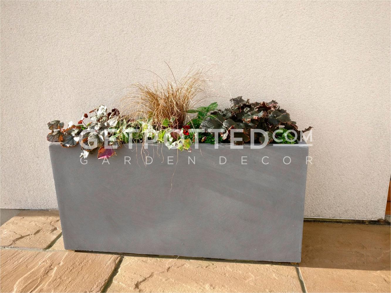 IDEALIST Lite Contemporary Light Concrete High Trough Planter