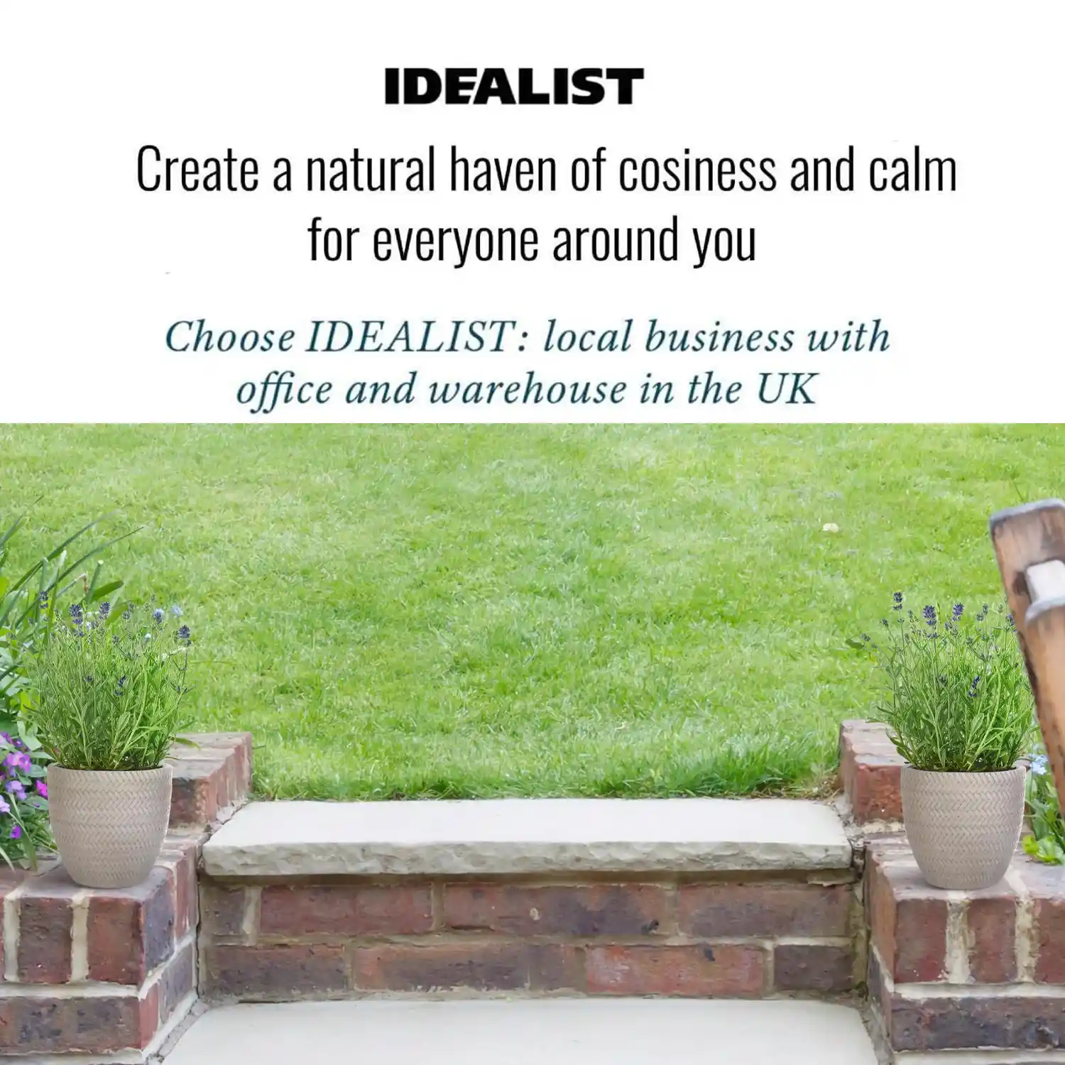 IDEALIST Lite Plaited Style Round Planter Outdoor Plant Pot
