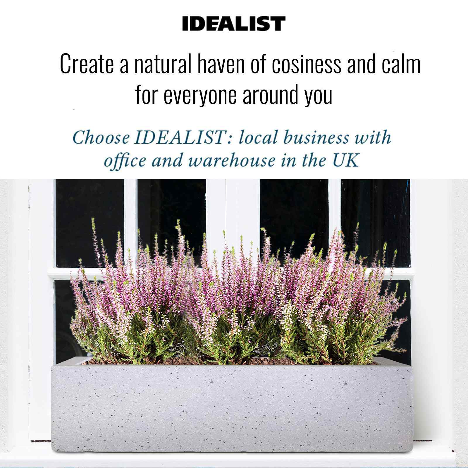 IDEALIST Lite Window Box Light Concrete Planter