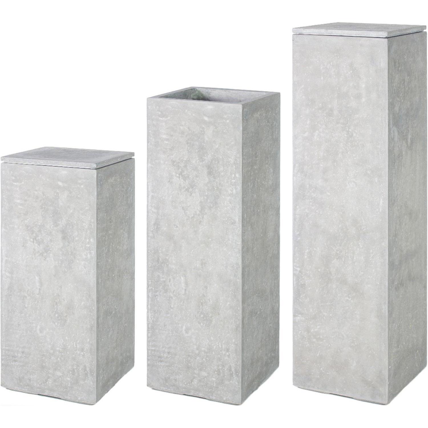 Tall Square Concrete GRC Planter by Fleur Ami DIVISION