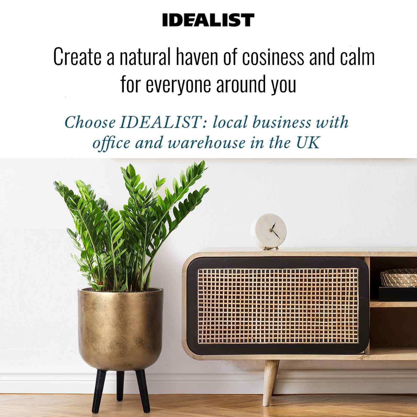 IDEALIST Lite Round Planter on Legs, Round Pot Plant Stand Indoor