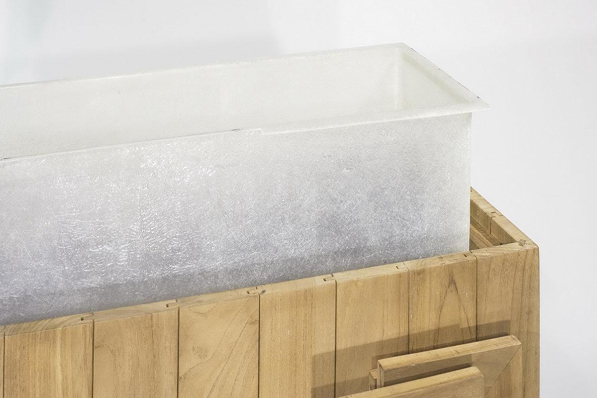 Kayu Roomdivider Trough Polystone Outdoor Planter