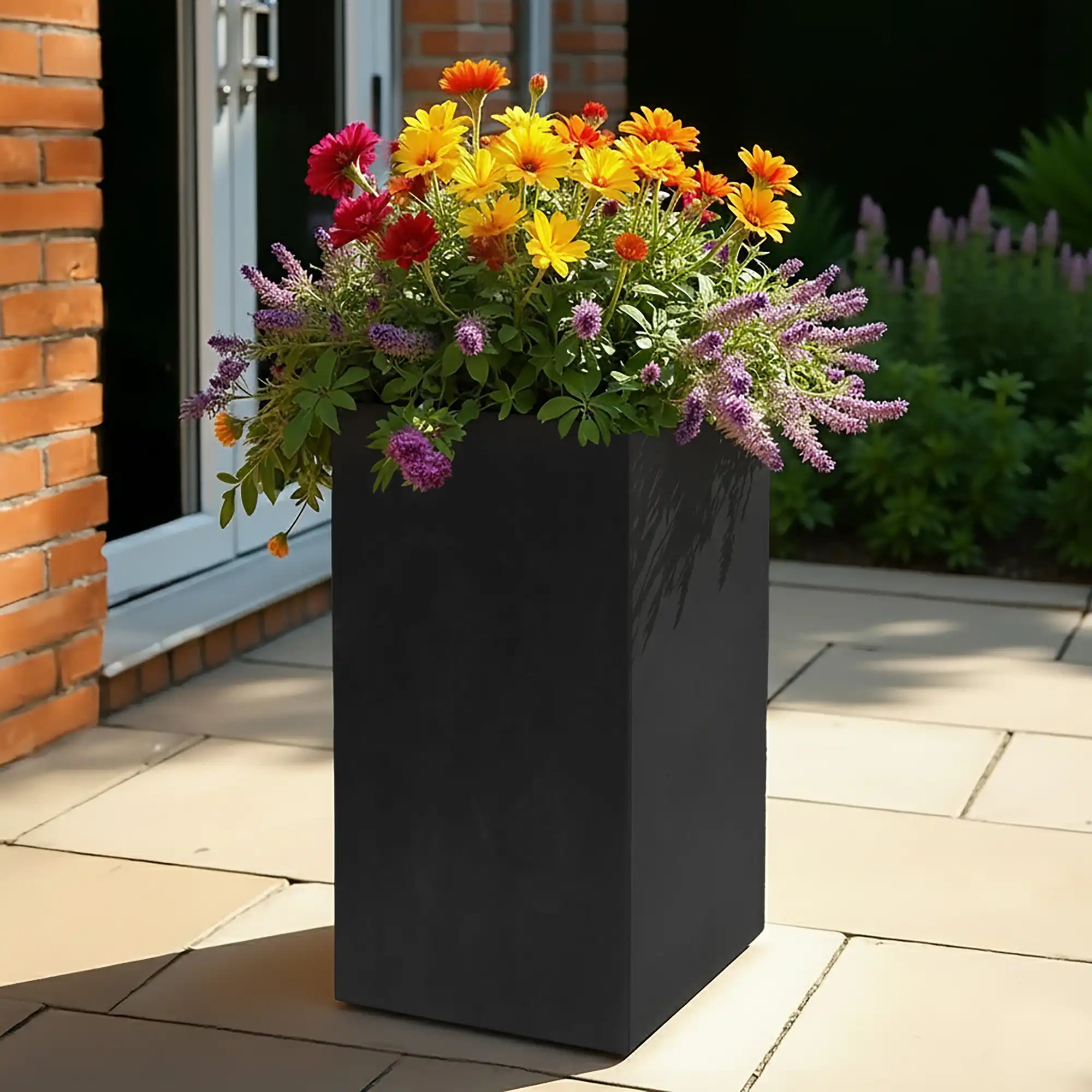 Tall Fiberstone Square Planter by Idealist Premium BOUVY