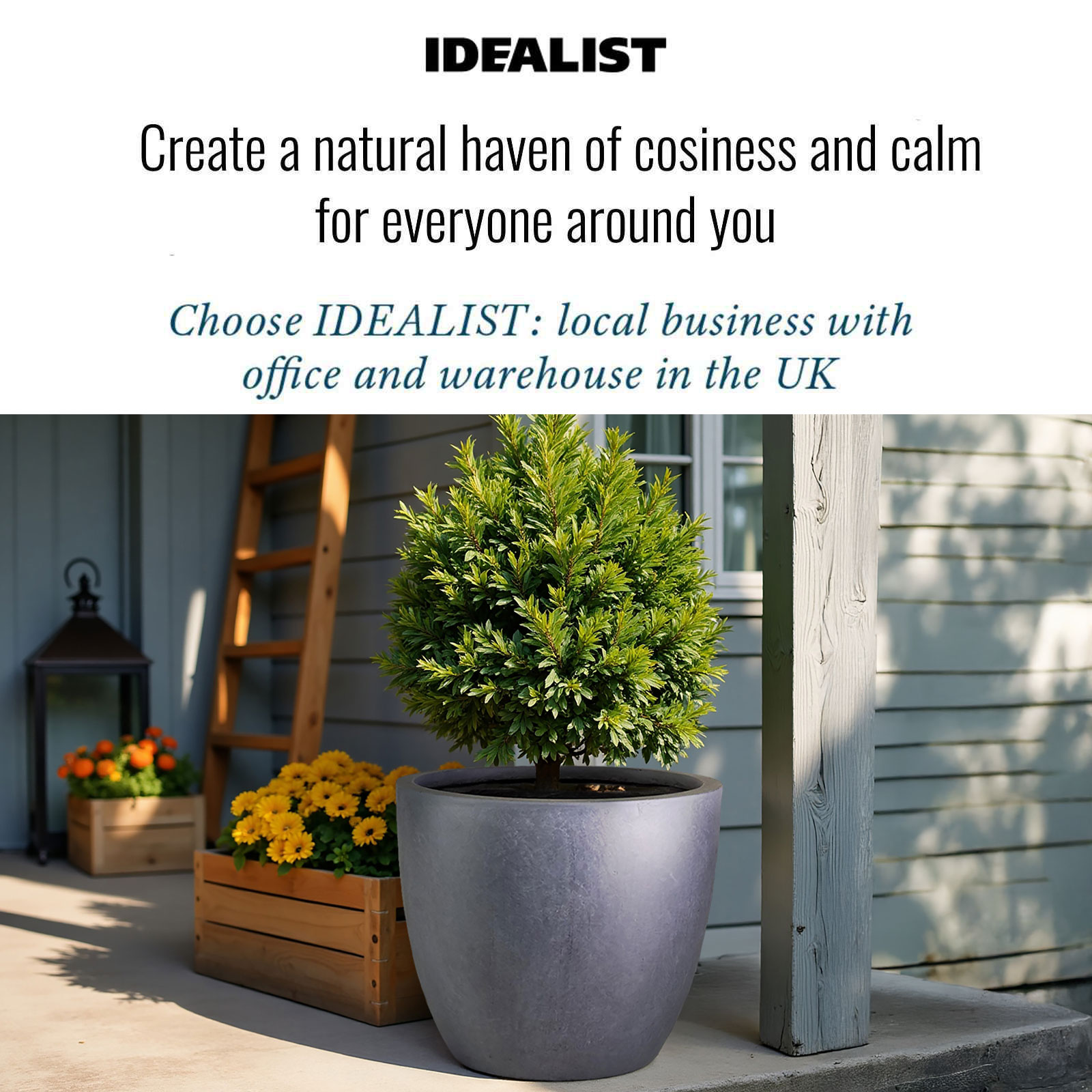 IDEALIST Lite Contemporary Light Concrete Egg Planter