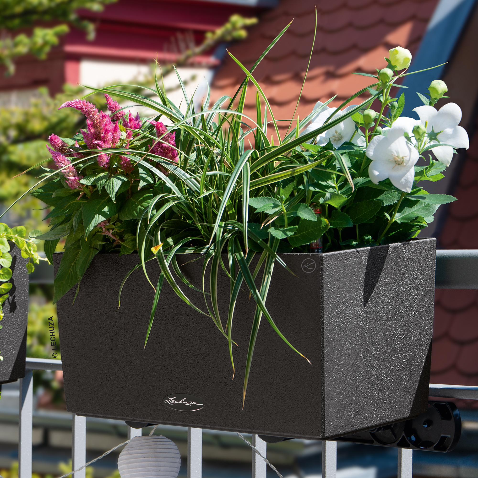 LECHUZA BALCONERA Stone Trough Poly Resin Self-watering Planter