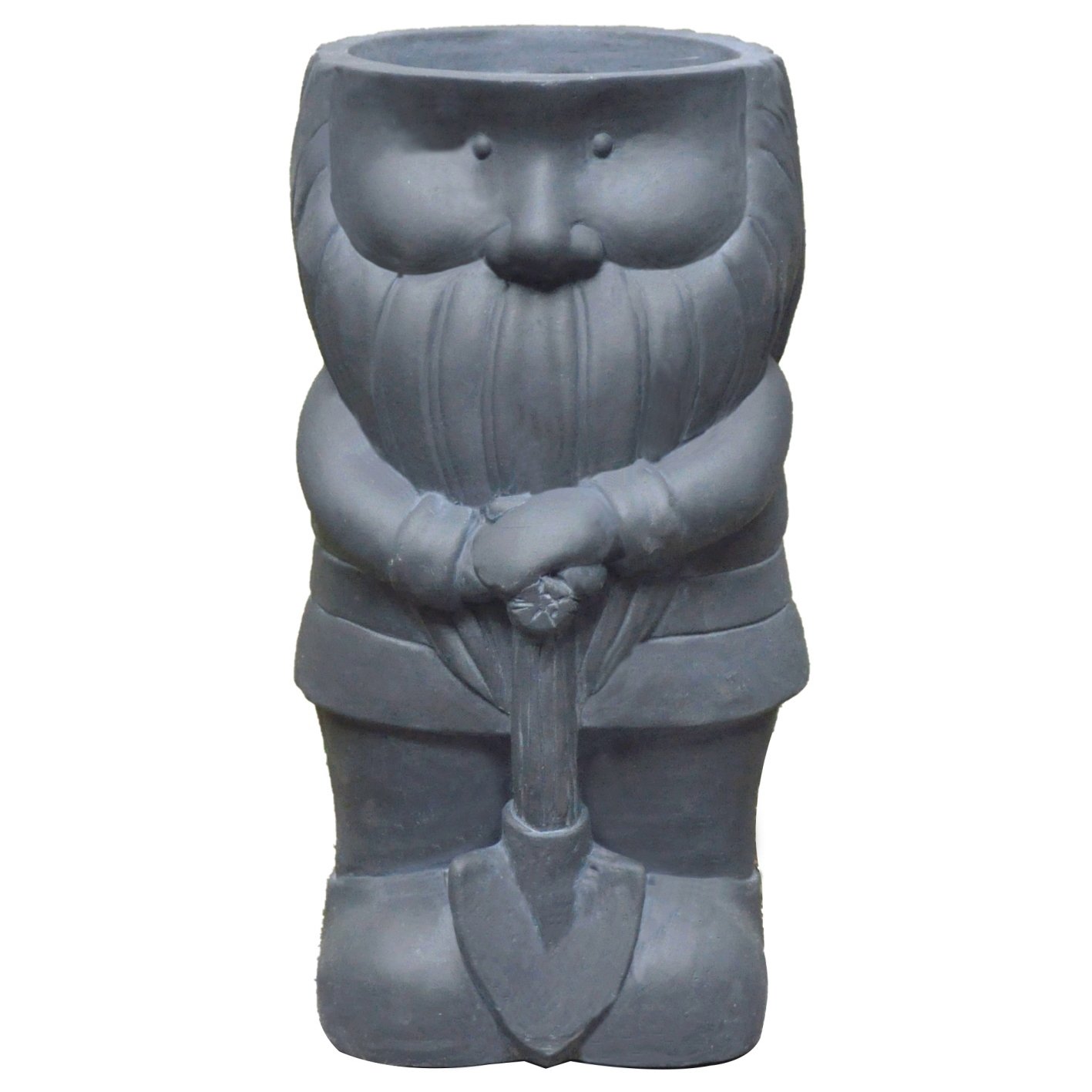 IDEALIST Lite Gnome with a Shovel Oval Plant Pot Outdoor