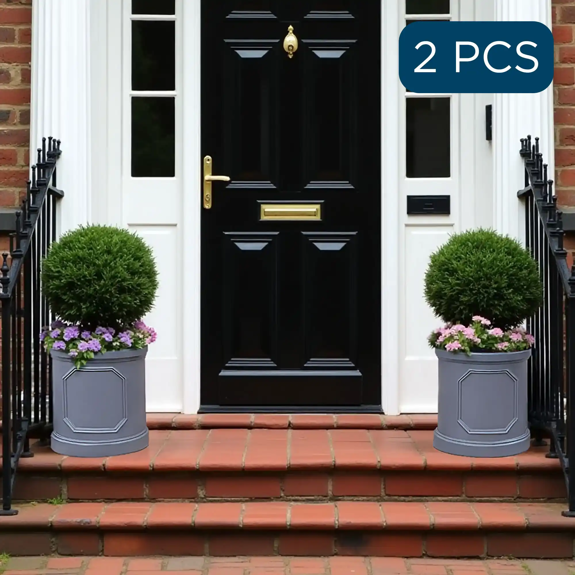 IDEALIST Chelsea Light Concrete Cylinder Garden Planter