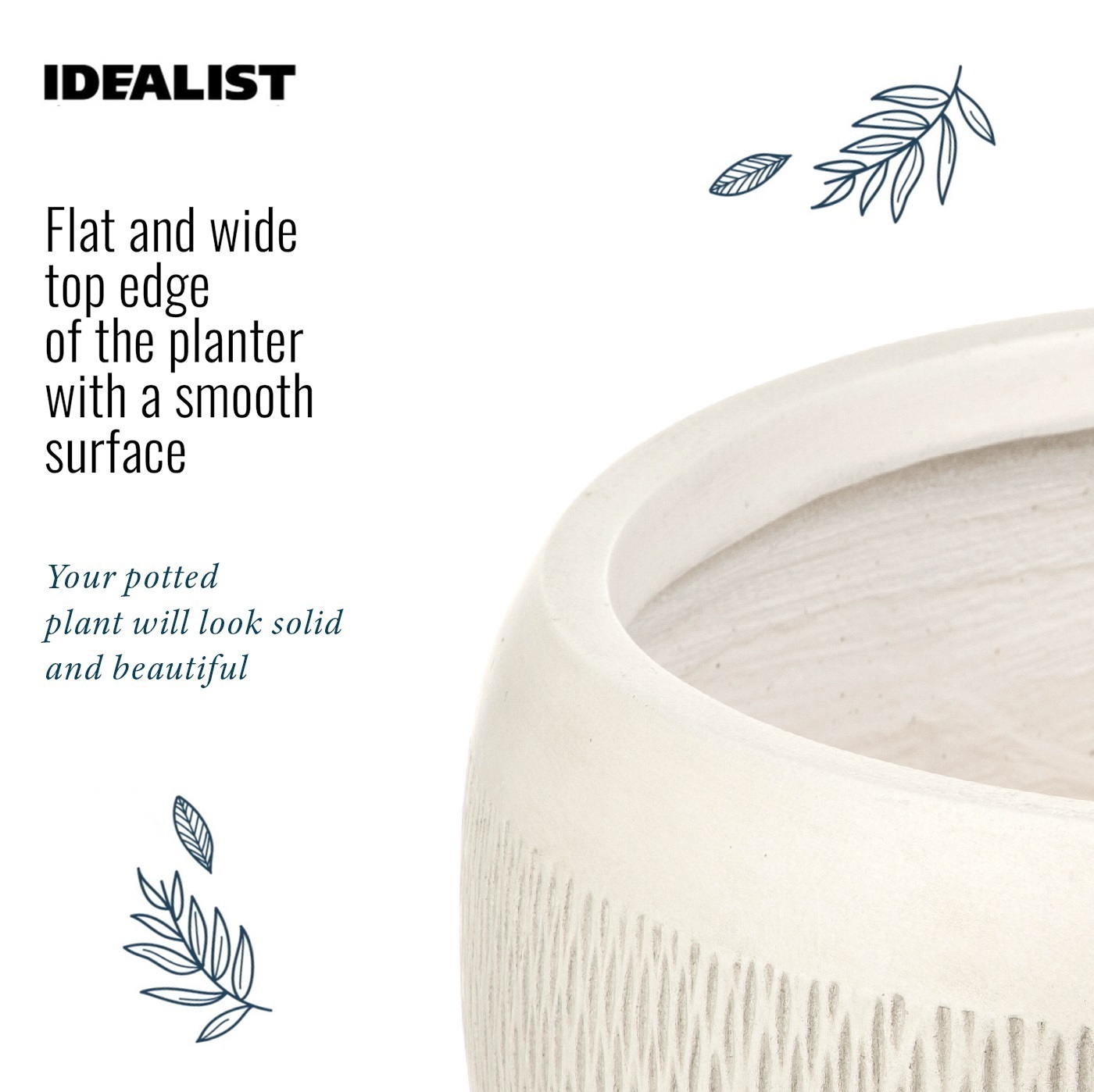 IDEALIST Lite Mesh Style Bowl Planter Outdoor Plant Pot