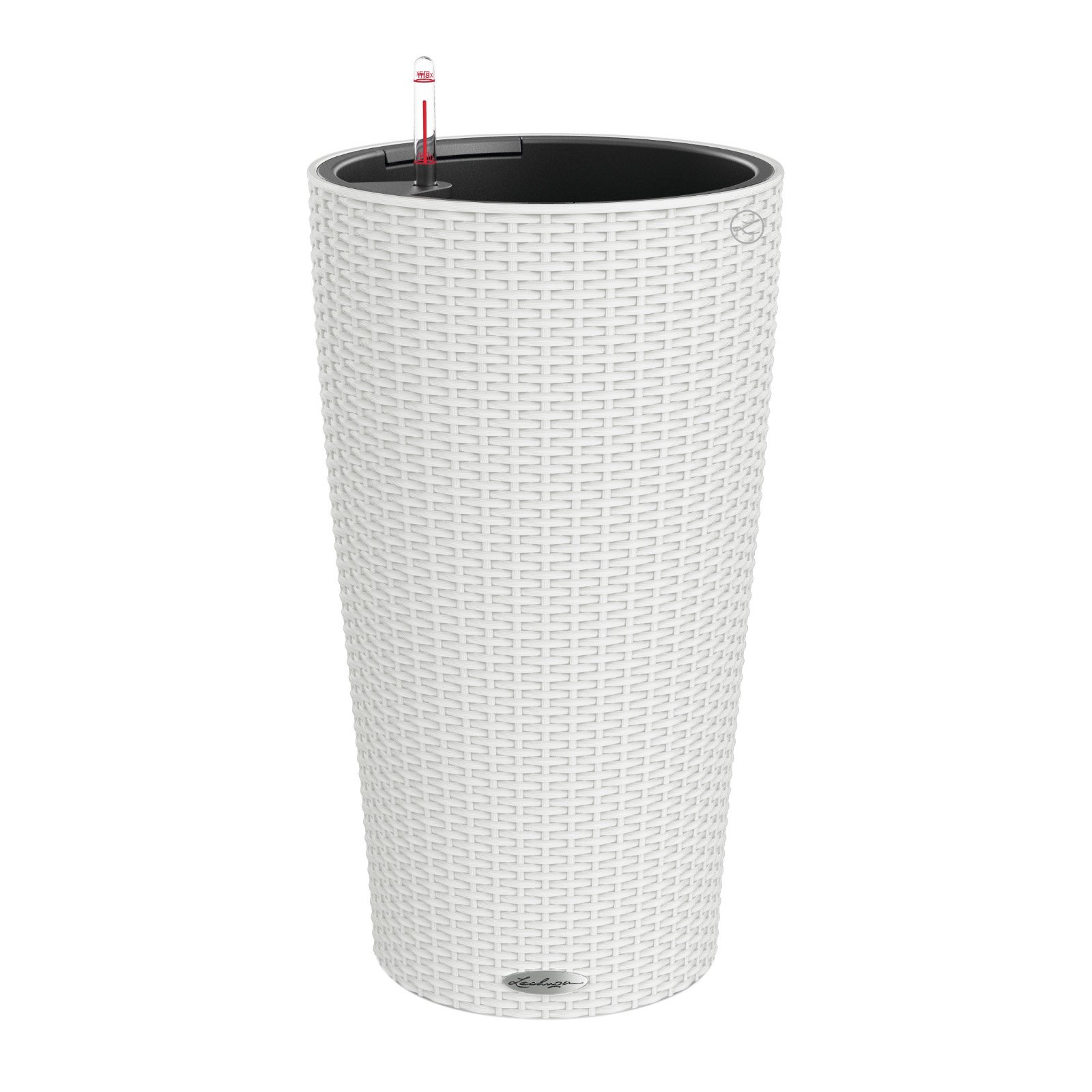 LECHUZA CILINDRO Cottage Round Tall Poly Resin Self-watering Planter