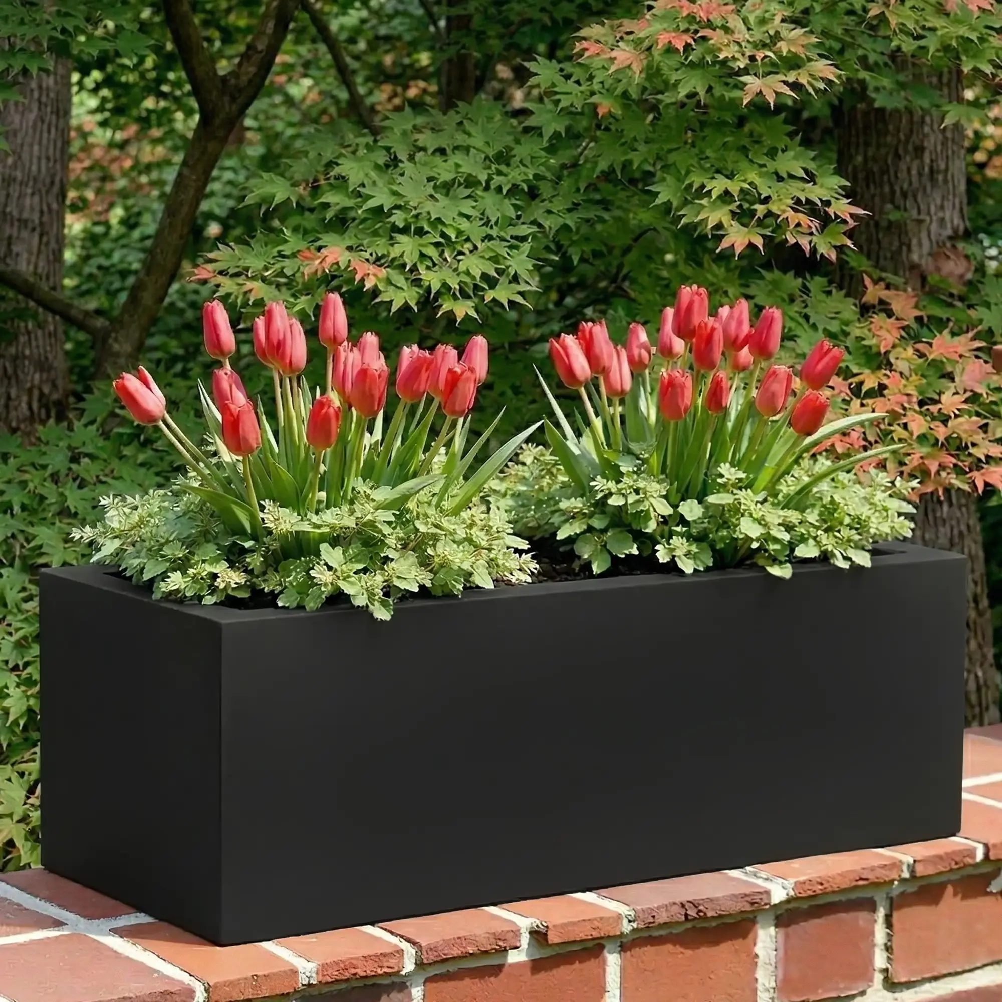 IDEALIST Lite Contemporary Light Concrete Trough Planter