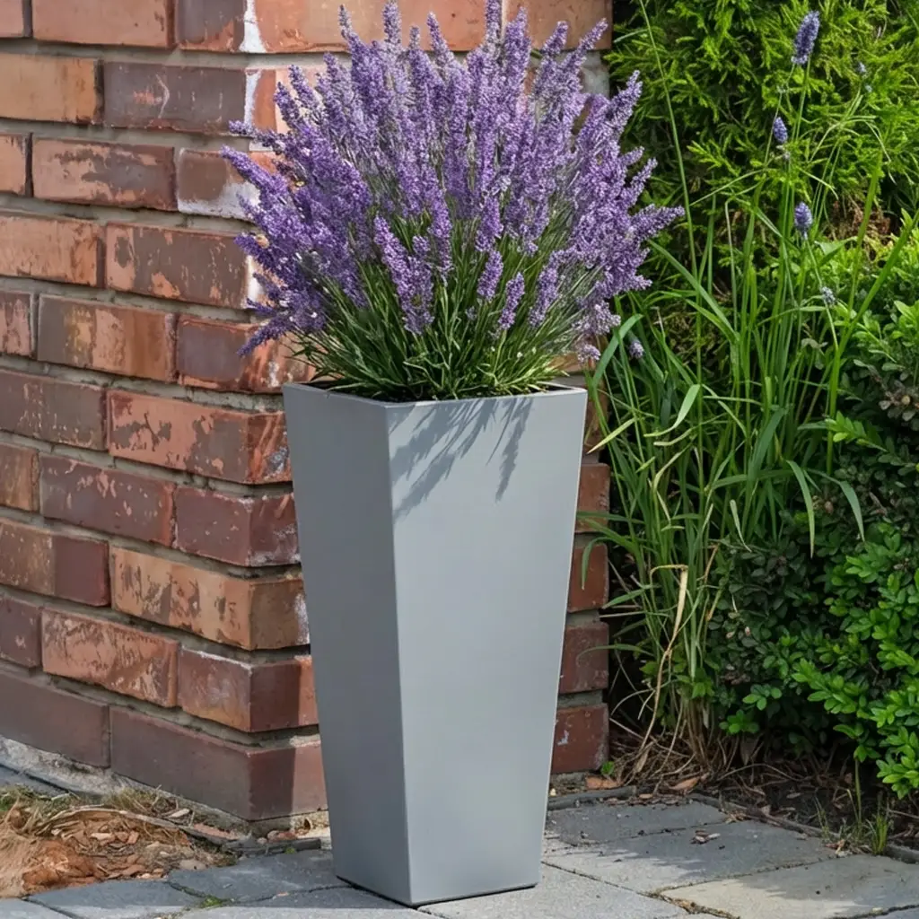 IDEALIST Lite Tall Tapered Contemporary Light Concrete Planter