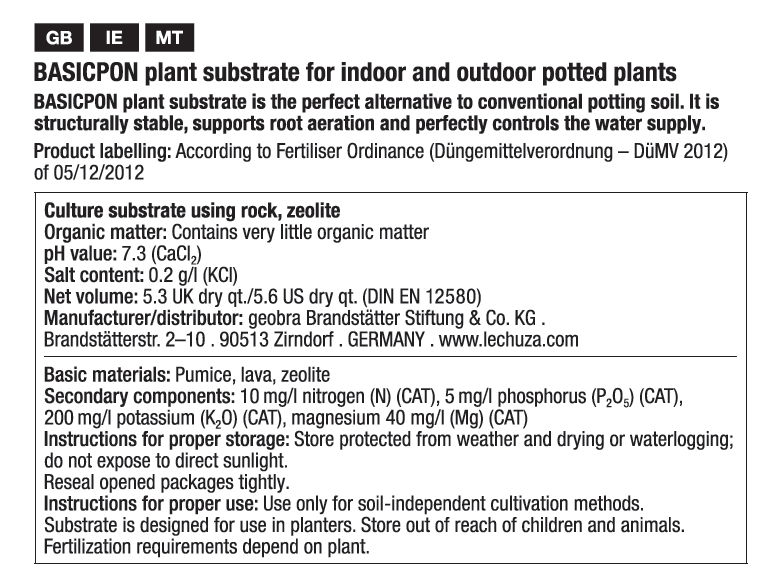 LECHUZA PON Peat-Free Houseplant Potting Mix for Indoor Plants Potting Compost for Plants Indoors