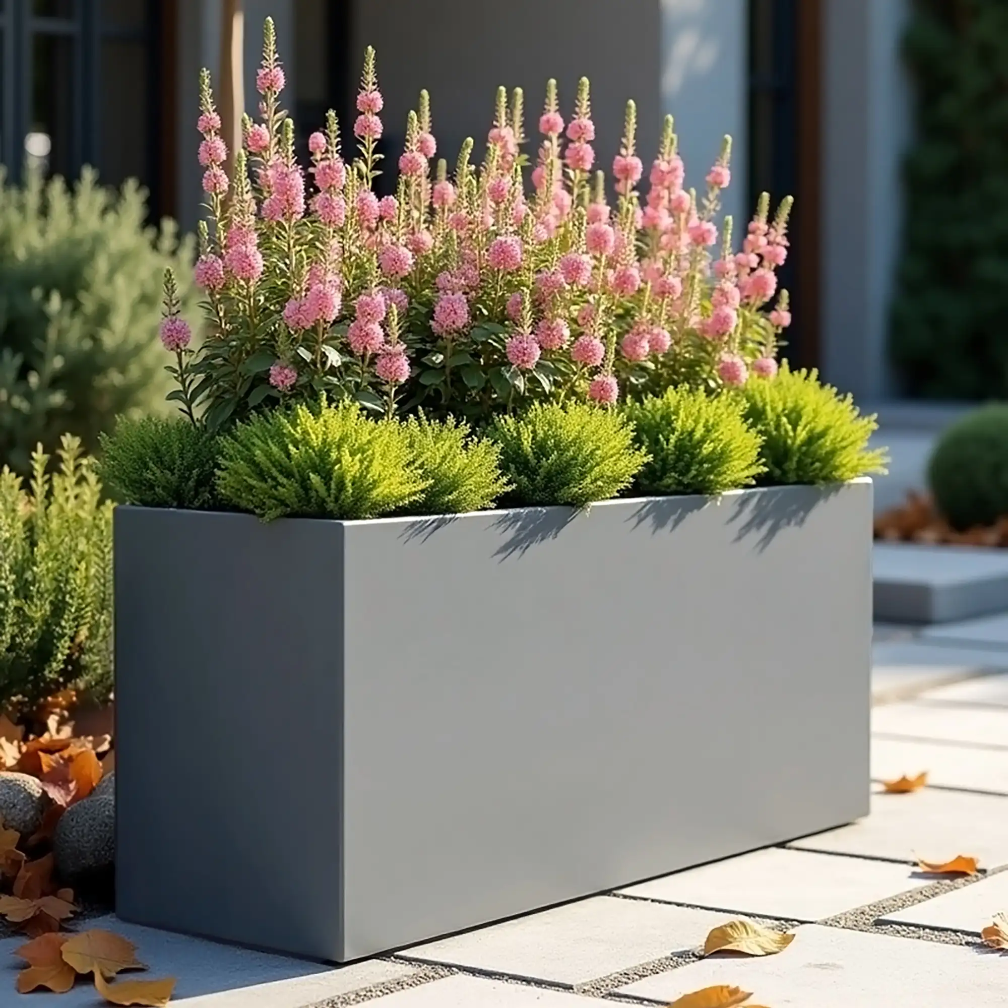 IDEALIST Lite Contemporary Light Concrete High Trough Planter