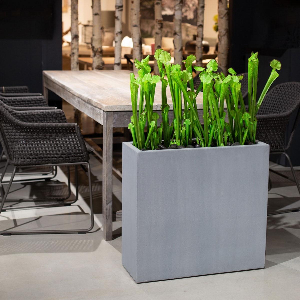 SOLID Room Divider Rectangular Fiberstone Planter