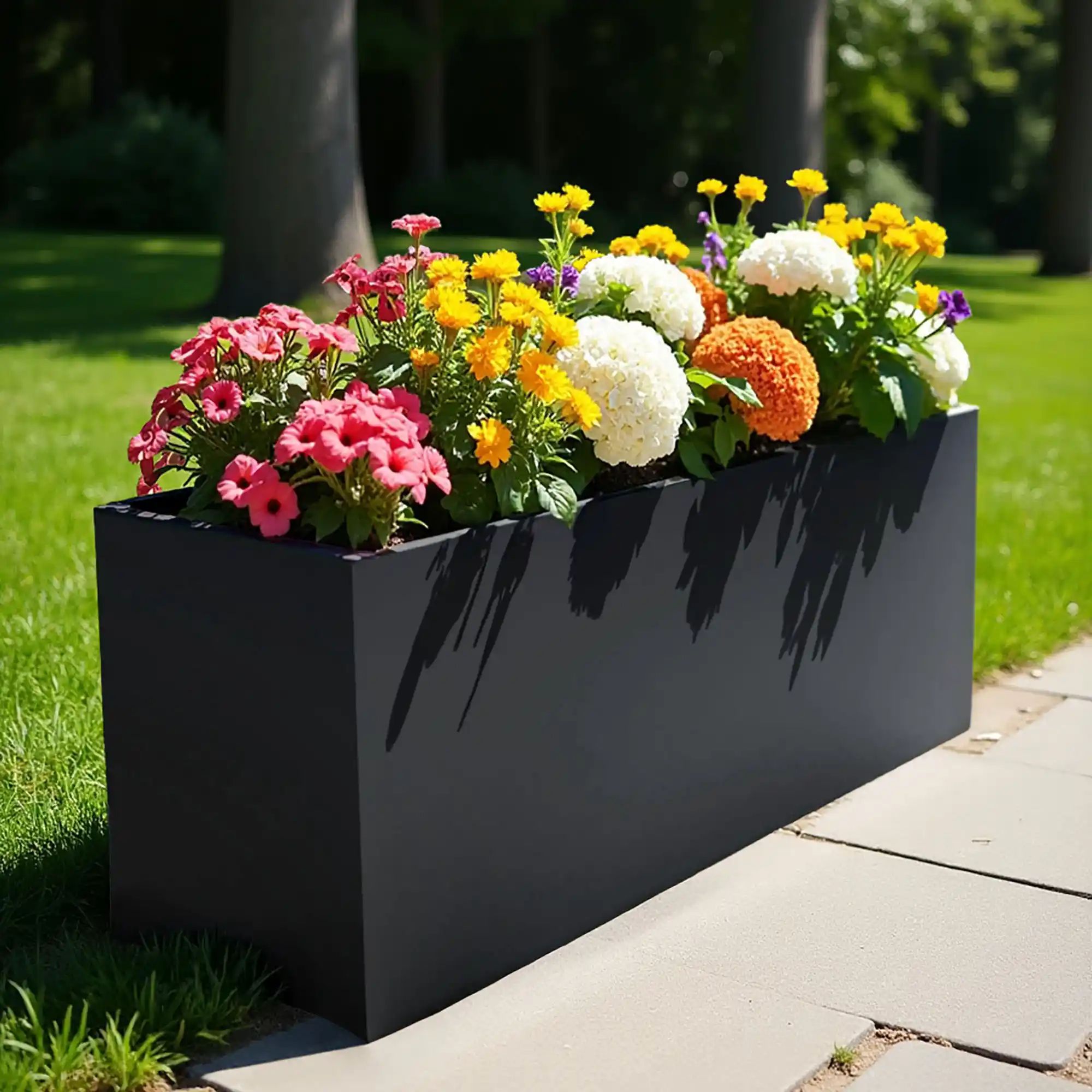 AXIS Trough Outdoor Fiberglass Planter